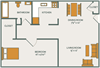 LAKE POINT | 1 BEDROOM 1 BATH